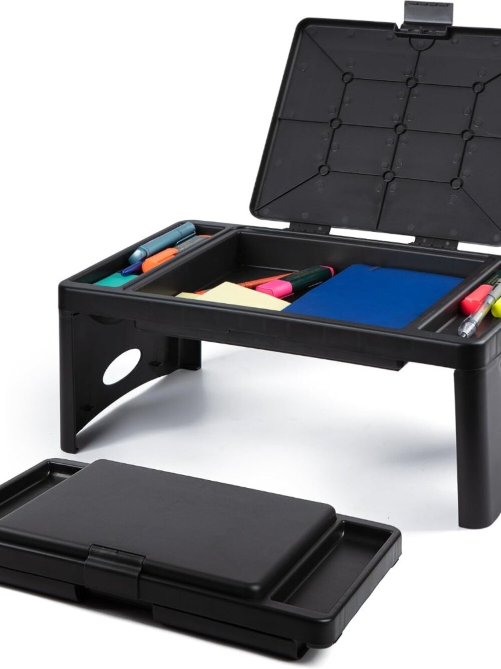 Lap Desk, Folding Desk, Bed Table, Black, 9.75"x12"